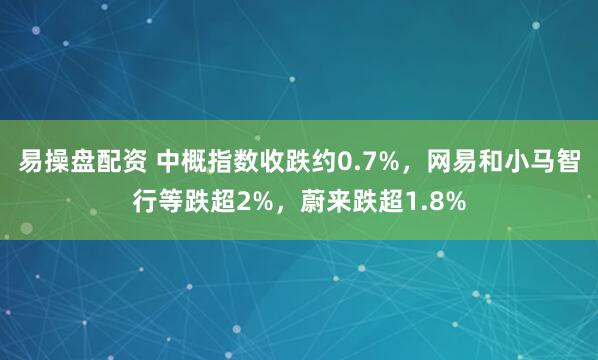 易操盘配资 中概指数收跌约0.7%，网易和小马智行等跌超2%，蔚来跌超1.8%
