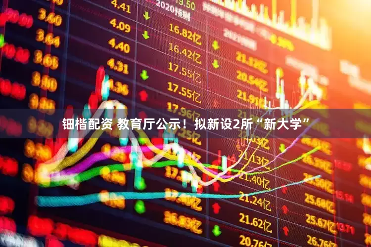钿楷配资 教育厅公示！拟新设2所“新大学”
